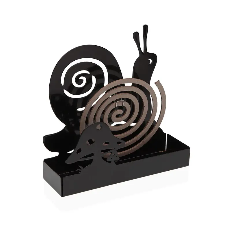 SOPORTE PARA ESPIRAL ANTIMOSQUITOS CARACOL NEGRO