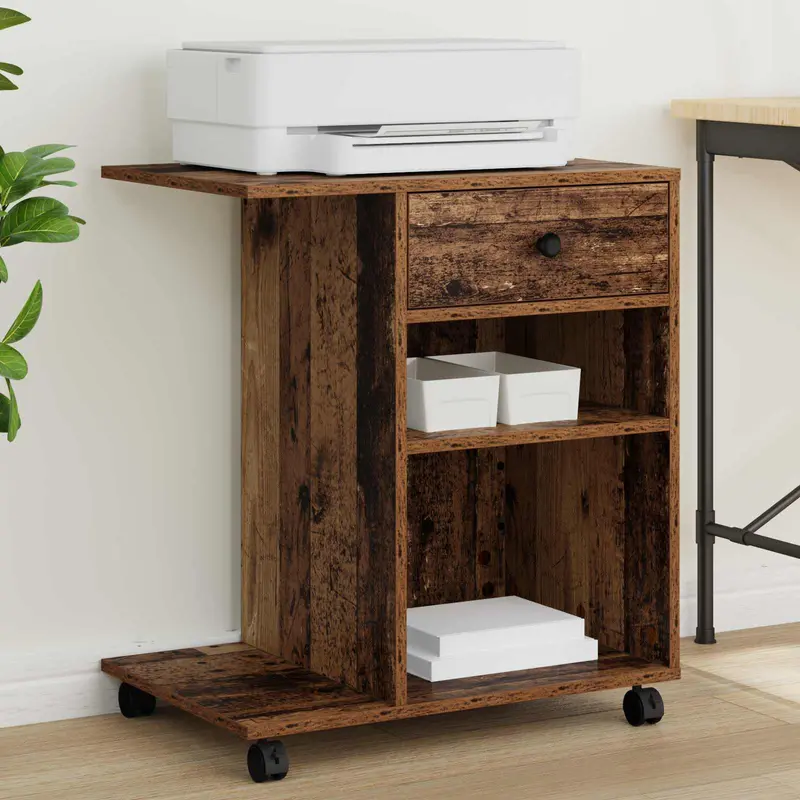 Soporte para Impresora con cajón Madera vieja 60 x 40 x 68.5 cm