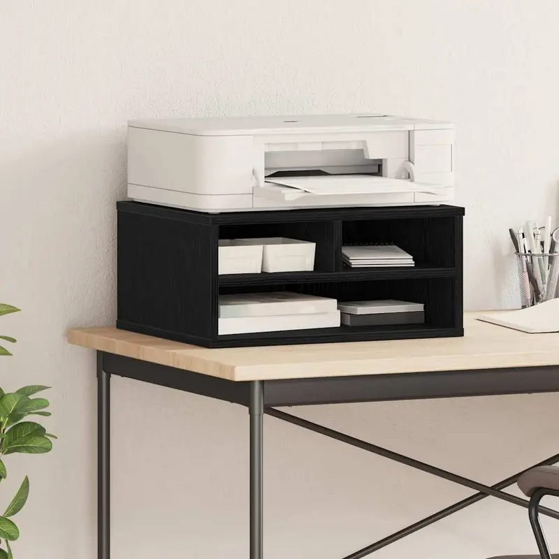 Soporte para Impresora Roble Negro 49 x 40 x 22.5 cm