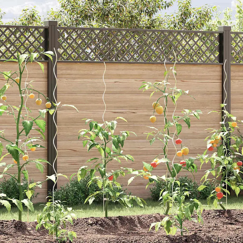 Soporte para plantas 20 pcs Plateado 150 x 0,6 x 0,6 cm Acero