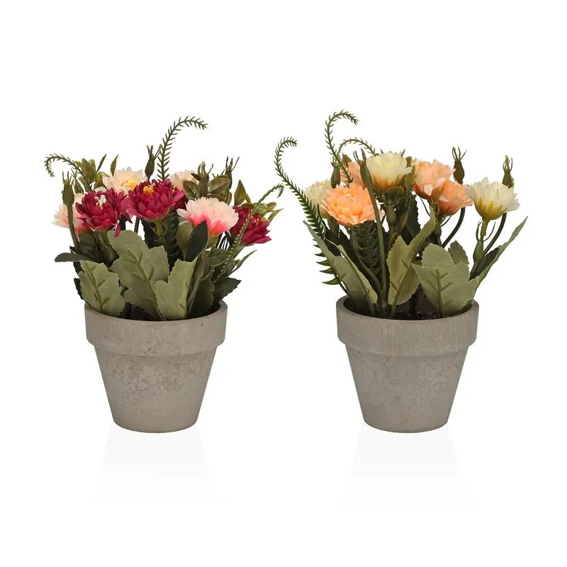 SURTIDO DE MACETA DECORATIVA CON CLAVELES 26 CM