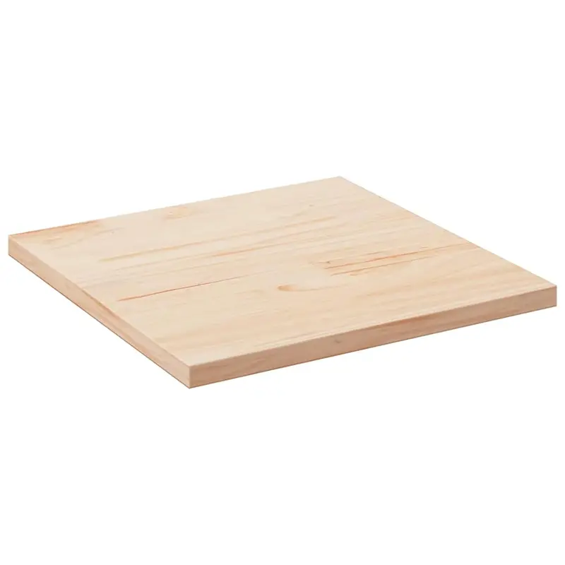 Tablero de mesa cuadrado de madera maciza de pino 70x70x2,5 cm