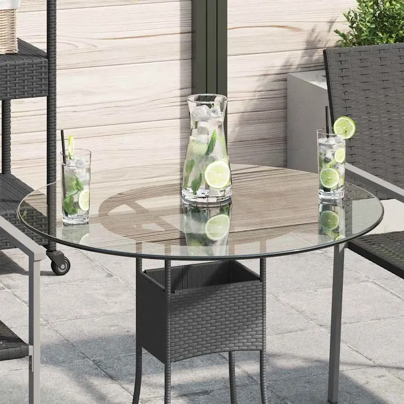 Tablero de mesa de cristal templado redondo 700 mm