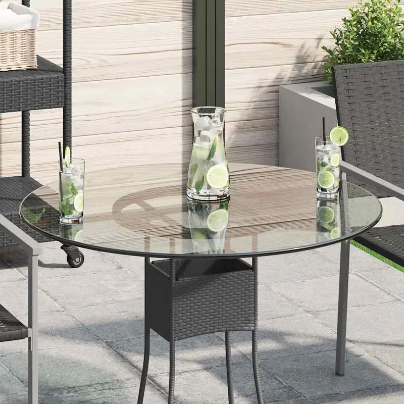 Tablero de mesa de cristal templado redondo 80 cm