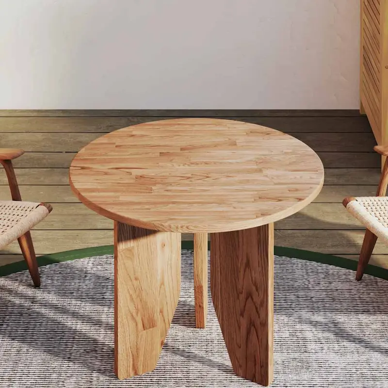 Tablero de mesa redonda madera roble marrón claro Ø50x1,5 cm