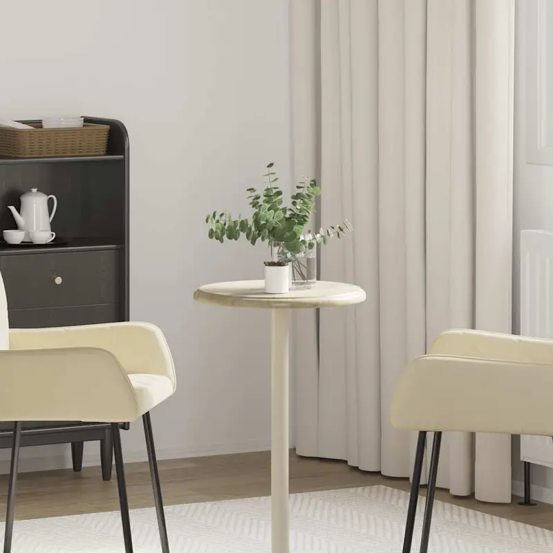 Tablero para mesa mármol color crema Ø40x2,5 cm