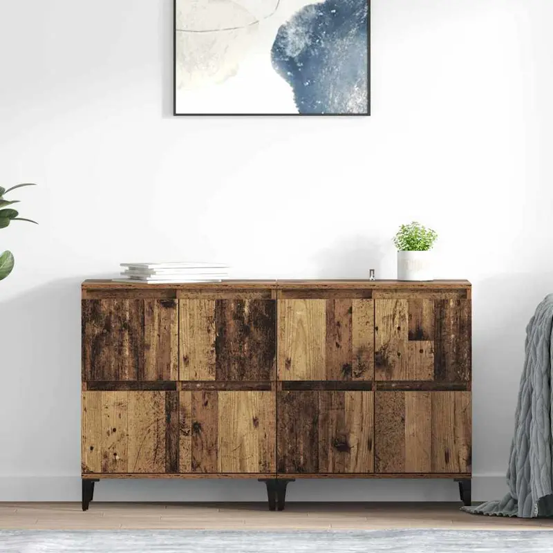 Tableros Lateral 2 pcs Madera Vieja 60 x 35 x 70 cm