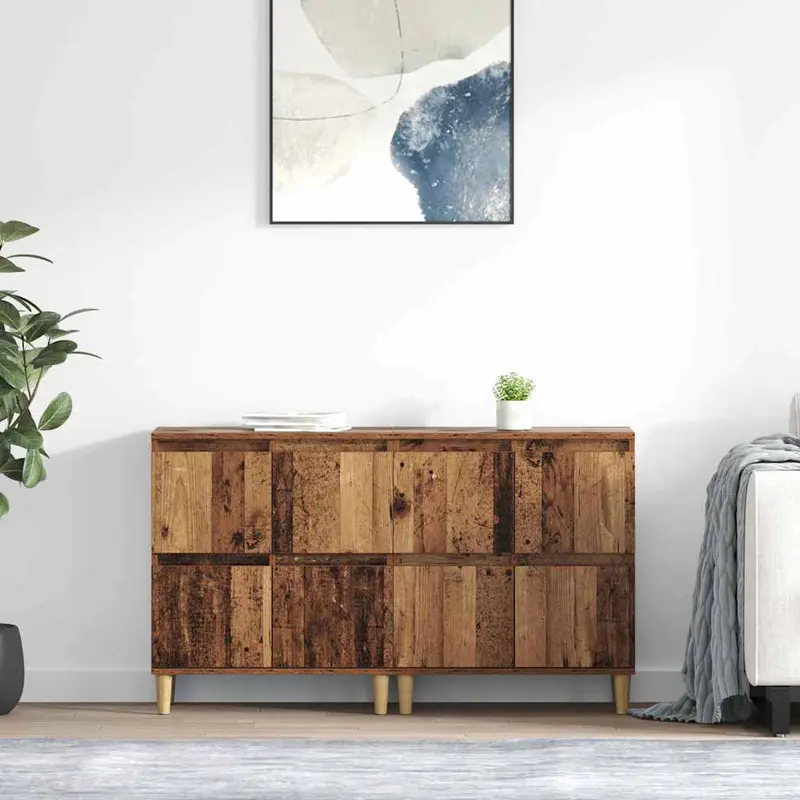 Tableros Lateral 2 pcs Madera Vieja 60 x 35 x 70 cm