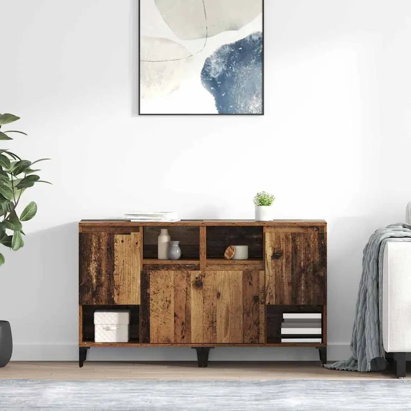 Tableros Lateral 2 pcs Madera Vieja 60 x 35 x 70 cm
