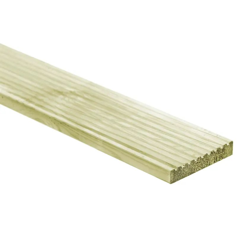 Tablón de Decking 8 pcs Verde Impregnado 1,16 m²