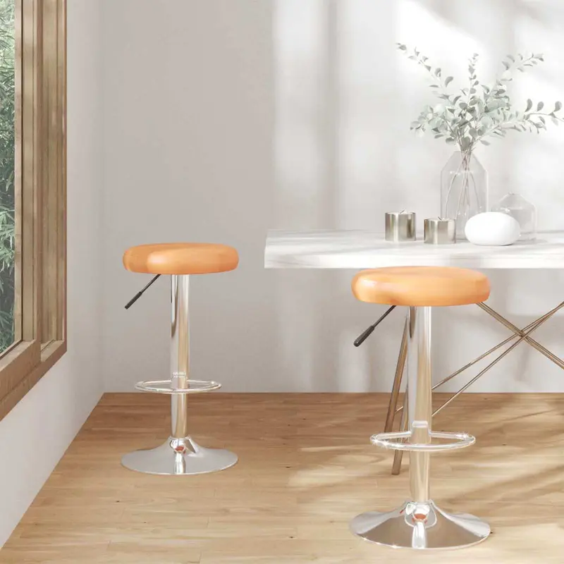 Taburete de bar 2 pcs 31 x 31 x 87 cm Cuero sintético Giratorio