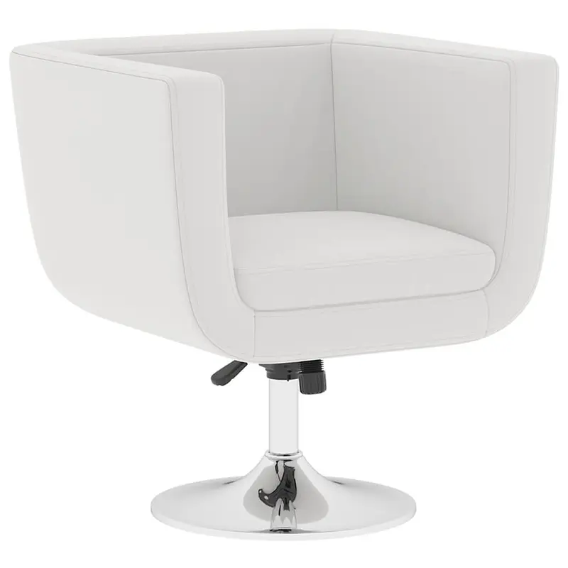 Taburete de bar cuero sintético blanco