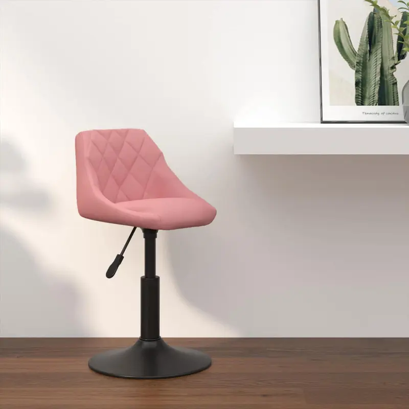 Taburete de bar Rosa 46 x 44 x (62.5-77.5) cm Cuero sintético