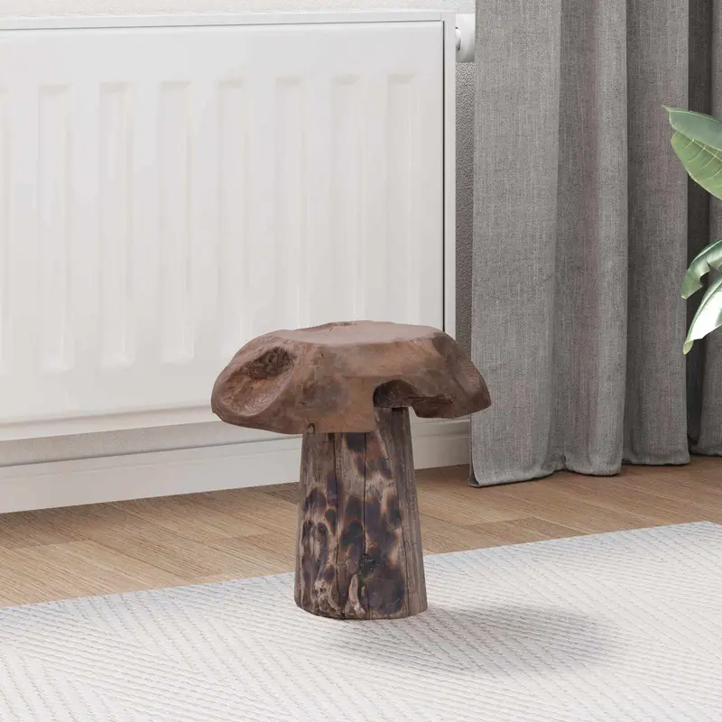 Taburete Natural 35 x 35 x 35 cm Madera de teca maciza