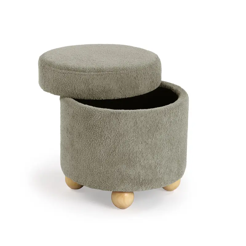 TABURETE POLI CON ALMACENAJE GRIS
