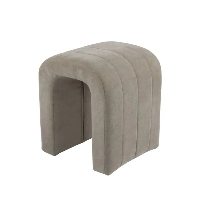 TABURETE TAPIZADO BEIGE