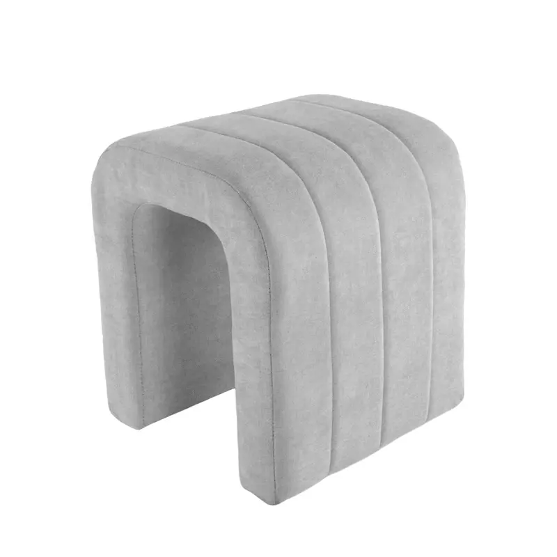 TABURETE TAPIZADO GRIS OSCURO