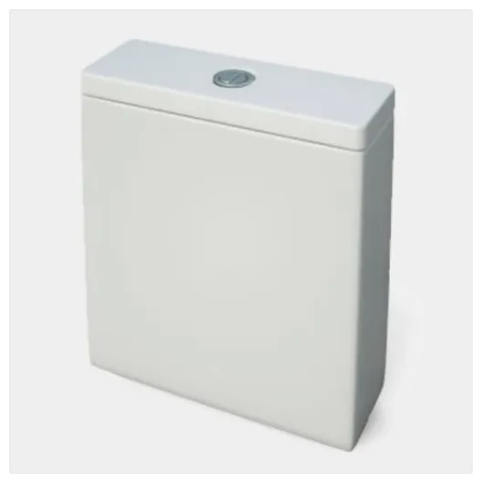 Tanque cerámico para inodoro de doble descarga blanco brillo RHODAS de Aquore