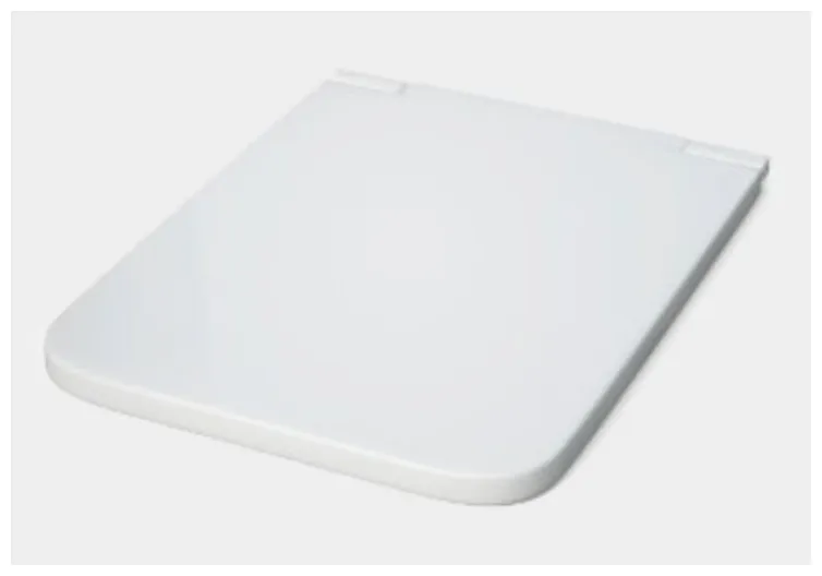 Tapa de inodoro blanco brillo con caída amortiguada compatible con las series Pisa Slim Rhodas y Creta de Aquore