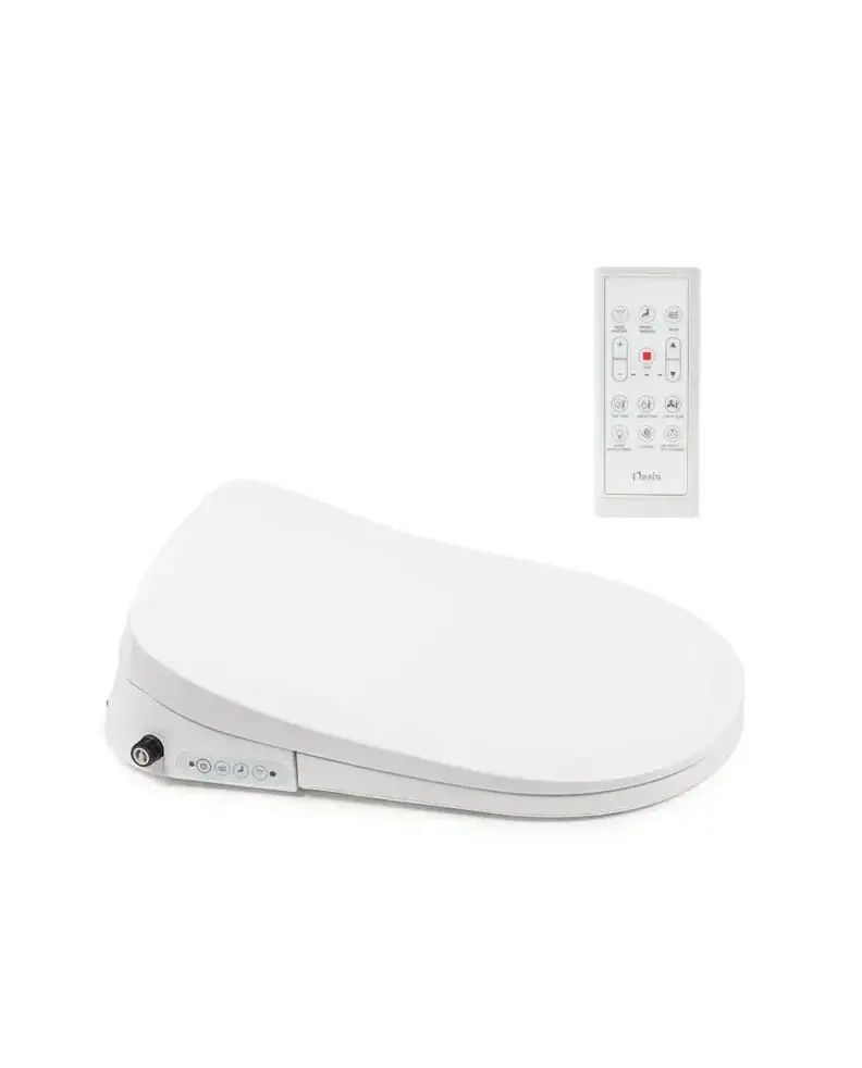 Tapa y asiento inteligente universal para inodoro con la taza en forma de U Deluxe Pro de Nashi