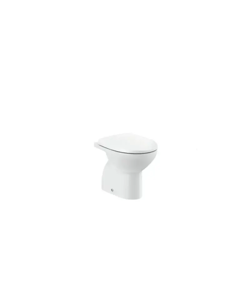 Taza de tanque alto o empotrable Rimless con salida vertical y descarga dual en color blanco Victoria Roca