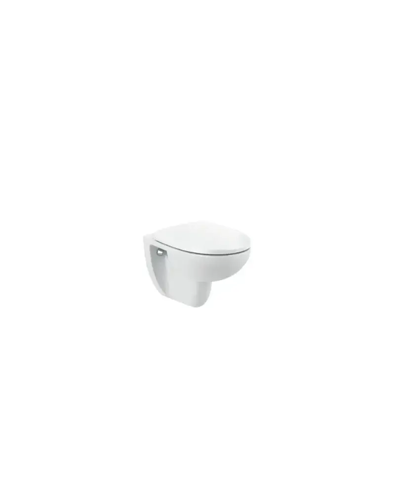 Taza suspendida de tecnología Rimless con salida horizontal y descarga dual en color blanco Victoria Roca