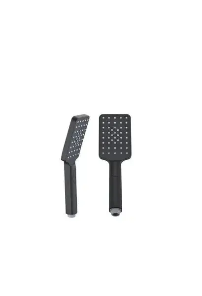 Teleducha con 3 tipos de chorros fabricada en ABS de acabado negro mate Newyork de Imex