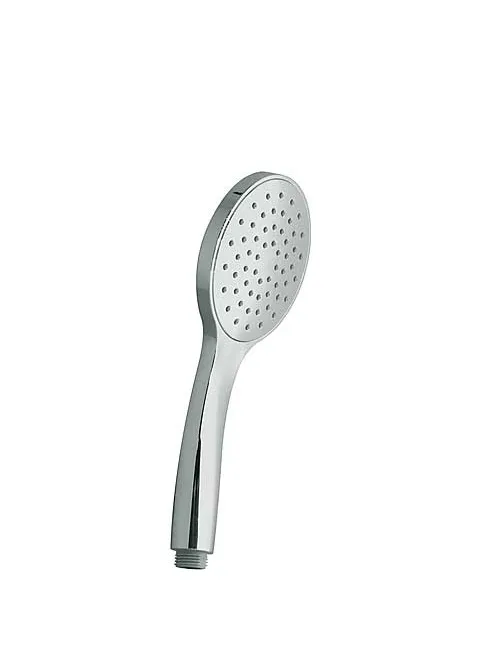 Teleducha de forma redonda con sistema antical fabricada de ABS y acabado cromado TRES