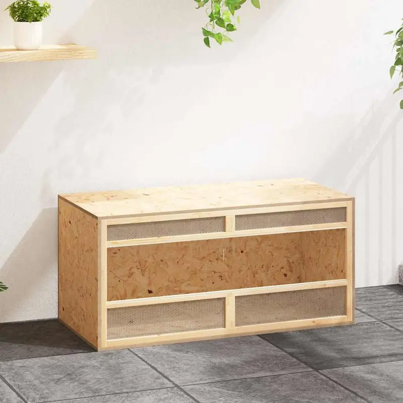 Terrario de madera contrachapada 100x47x47 cm
