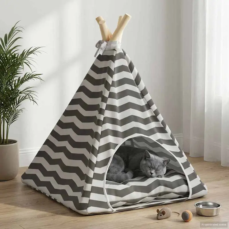 Tienda de campaña para mascotas con cojín 40 x 40 x 50 cm
