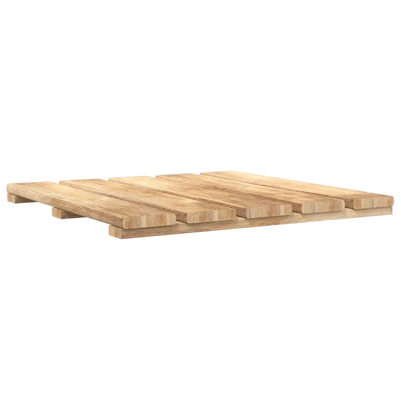Tile de Decking 12 pcs Marrón 50 x 50 cm Pino Impregnado Verde