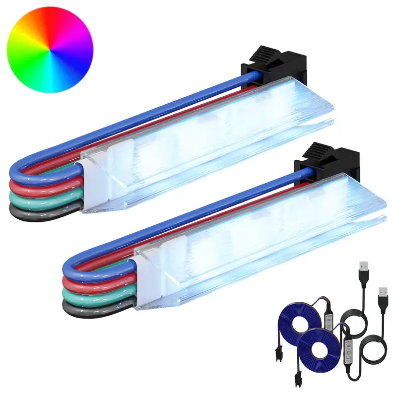 Tira LED 2 pcs Negro y 1745 mm Cobre y plástico