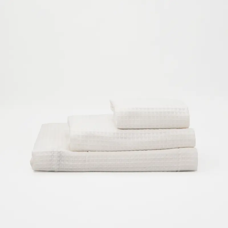 Toalla Waffle 100% algodón Blanco Quimico