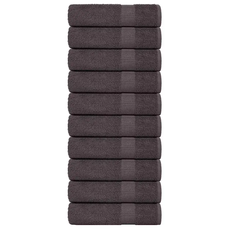 Toallas de baño FROGN 10 uds antracita 100x150 cm 360 g/m²