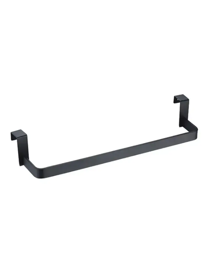 Toallero de barra negro para mueble de baño con un diseño minimalista de acabado negro de Imex
