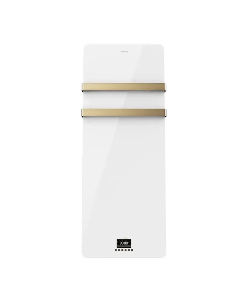 Toallero Eléctrico 850W con LED, Mando y Seguridad IP24 para Baños Elegantes de Cecotec