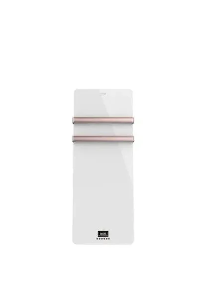 Toallero eléctrico con pantalla led y mando a distancia en color blanco ready warm 9870 crystal towel rosegold de Cecotec