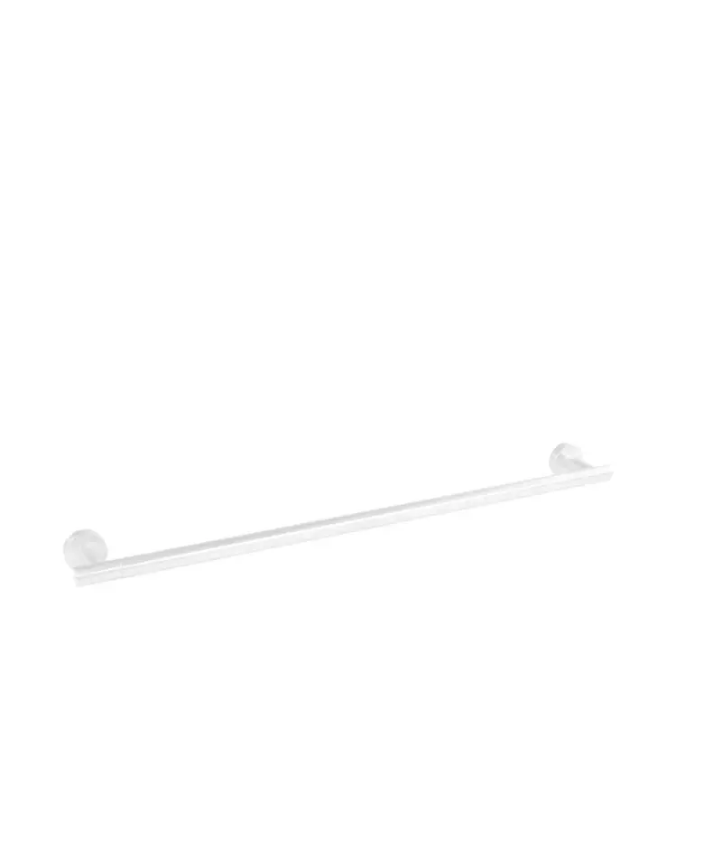 Toallero para cuarto de baño con bases redondas y acabado blanco mate Accesorios Tres