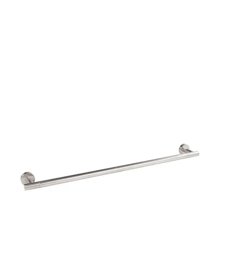 Toallero para cuarto de baño con bases redondas y color acero Accesorios Tres