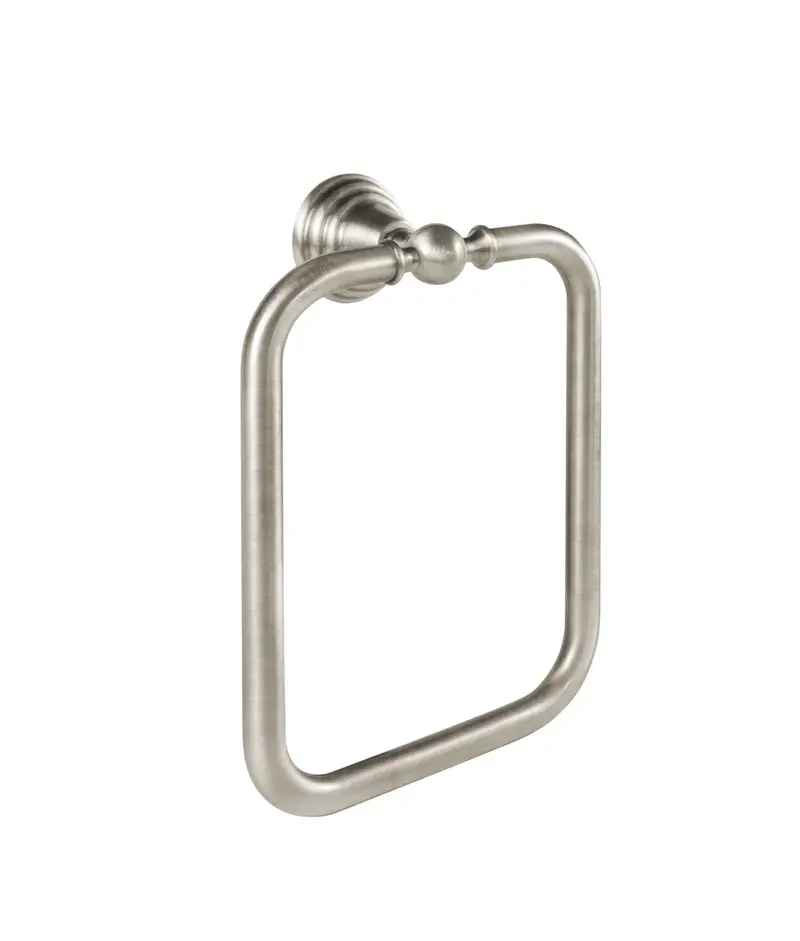 Toallero rectangular de latón para baño con acabado en acero Retro TRES