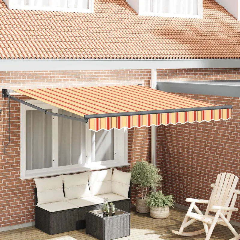 Toldo Amarillo y Naranja 350 x 250 x 165 cm Poliéster