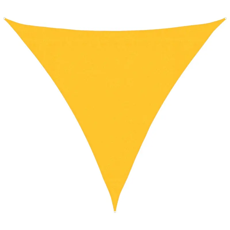 Toldo de vela amarillo HDPE 160 g/m² 3,6x3,6x3,6 m