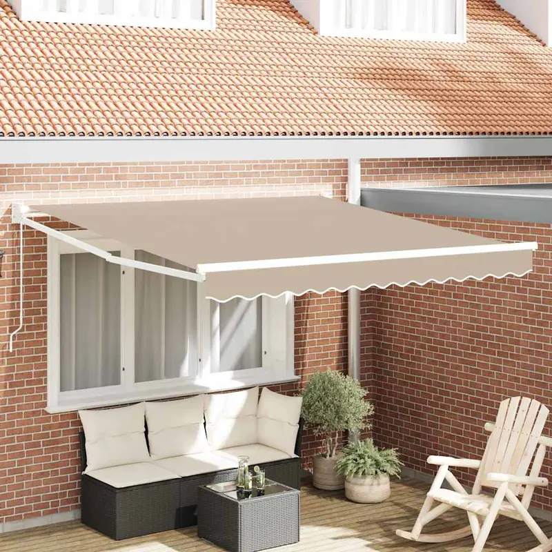Toldo Manual Beige 300 x 250 x 165 cm Poliéster