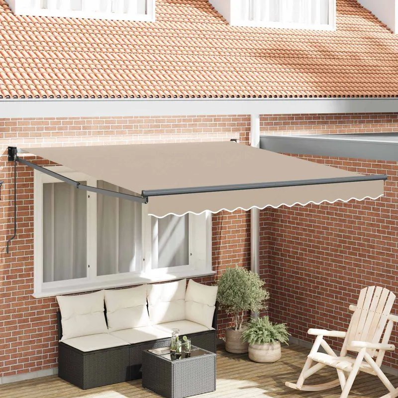 Toldo Manual Beige 300 x 250 x 165 cm Poliéster