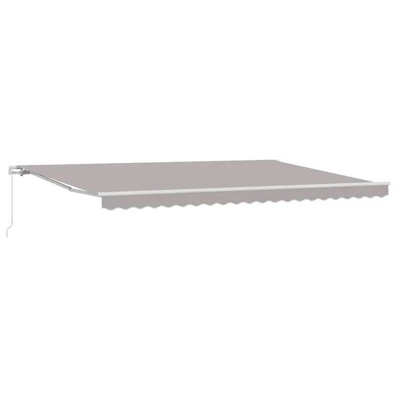 Toldo Manual Gris Claro 500 x 300 x 165 cm Poliéster y metal