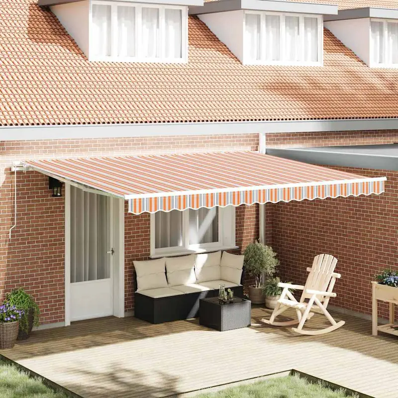 Toldo Manual Multicolor 450 x 350 x 165 cm Poliéster