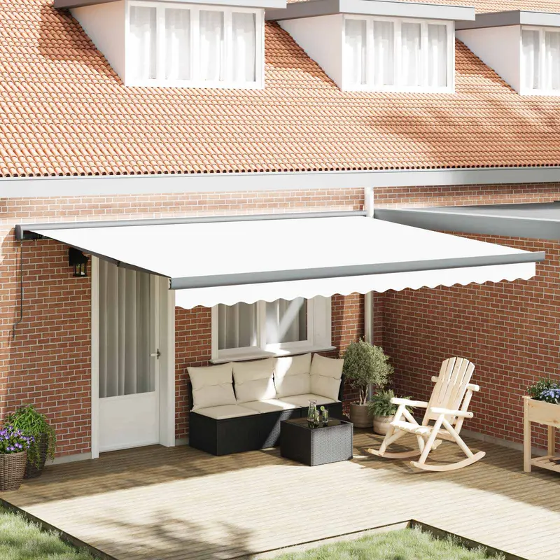Toldo Retráctil 4 x 3 m Lona y Aluminio