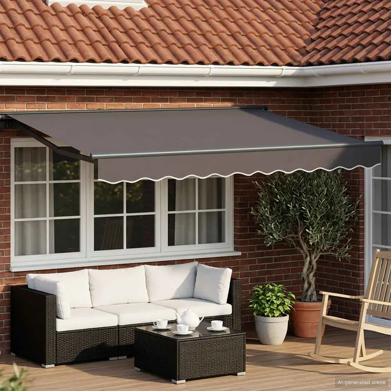 Toldo Retráctil Eléctrico Antracita 3 x 2 m