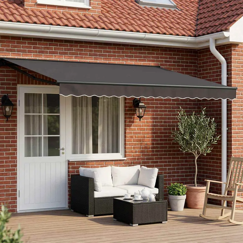 Toldo Retráctil Eléctrico Antracita 4 x 3,5 m