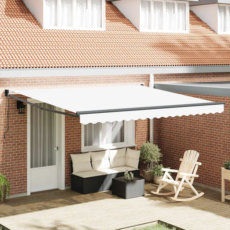 Toldo Retráctil Manual 400 x 300 cm Poliéster y Aluminio